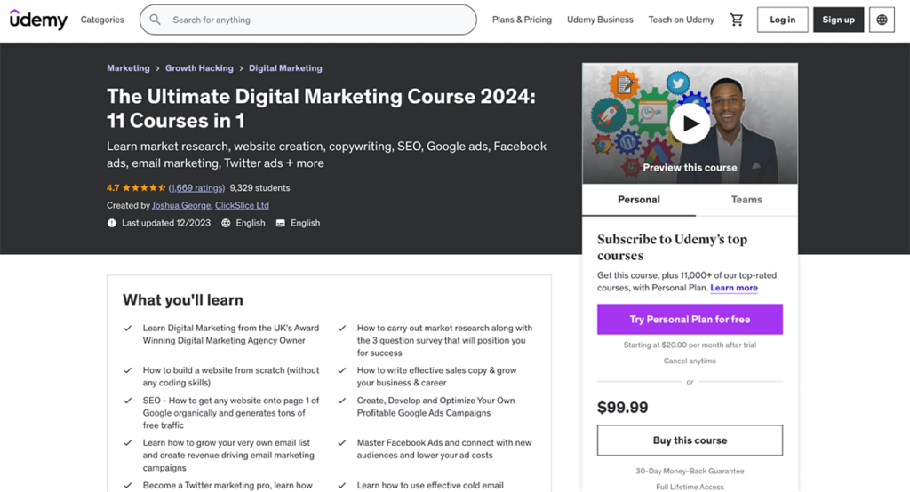 The Ultimate Digital Marketing Course