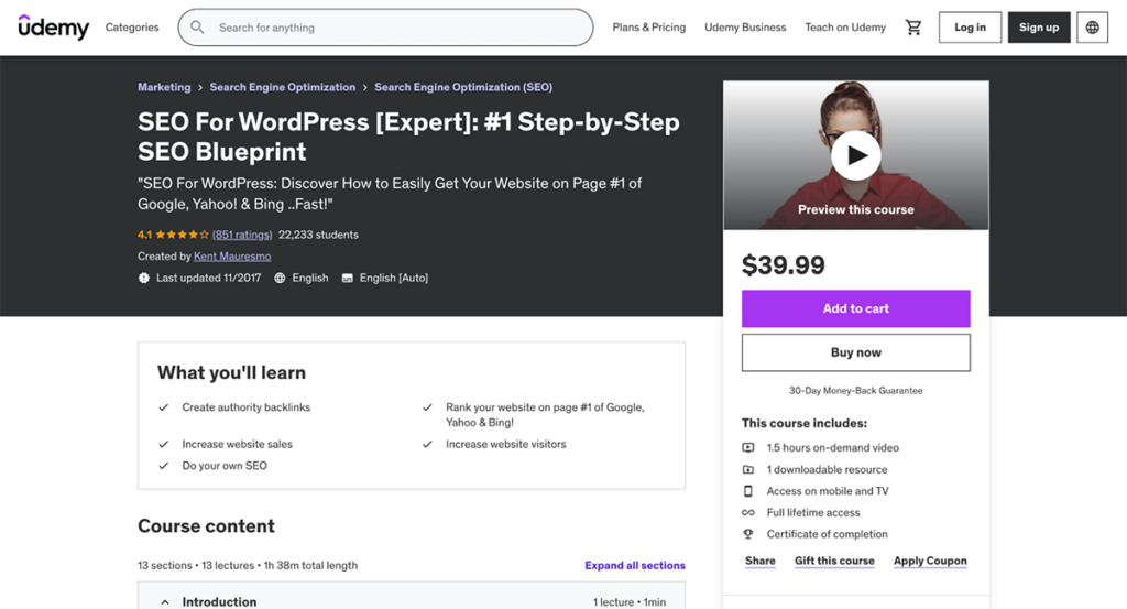 SEO For WordPress Course