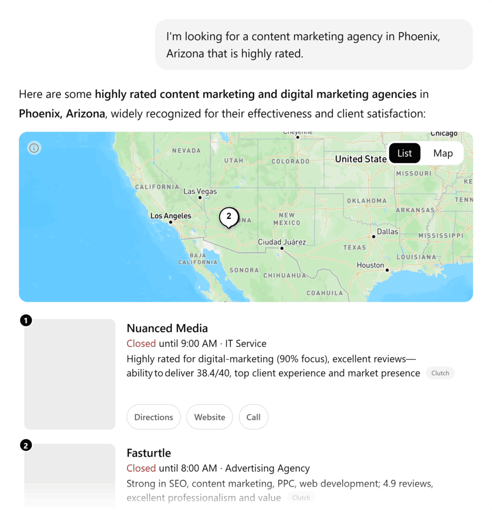 ChatGPT – Content marketing agency in Phoenix