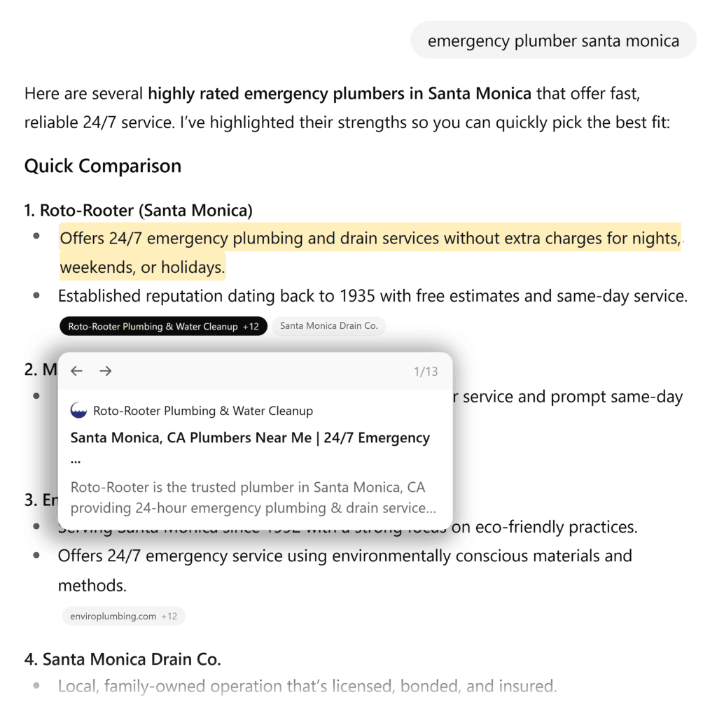 ChatGPT – Emergency plumber Santa Monica