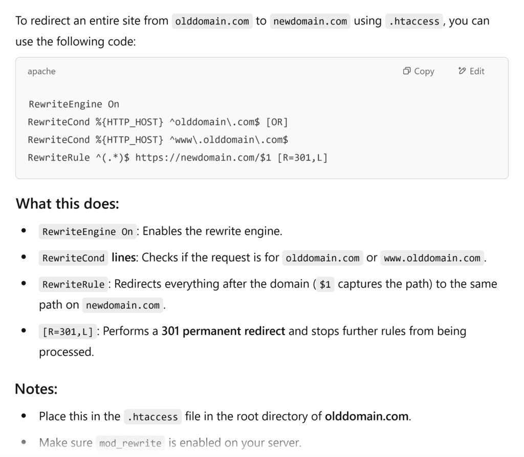 ChatGPT – File Redirect Rules – Prompt
