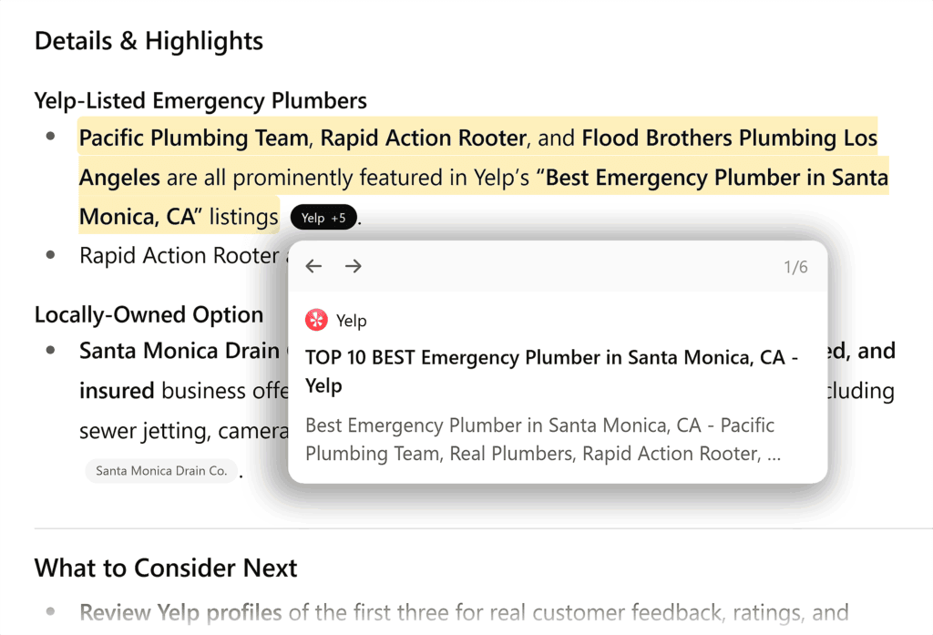 ChatGPT – Yelp source