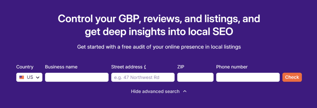 Semrush Local – Advanced plan