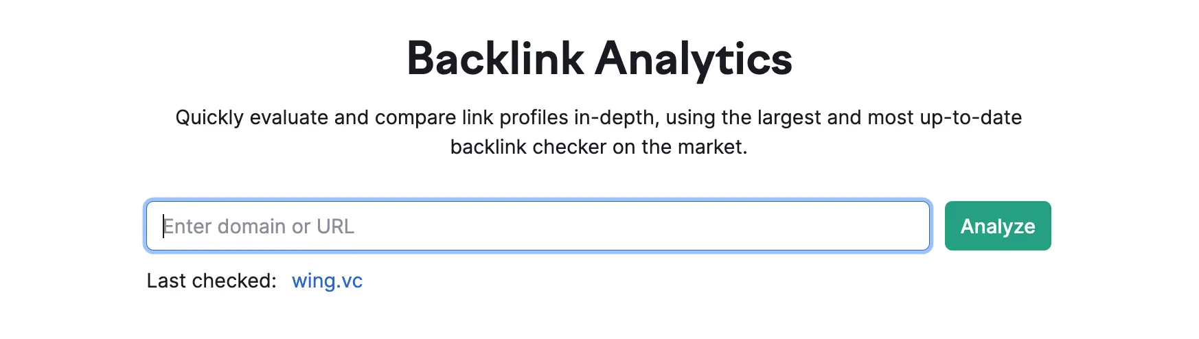 Backlink Analytics