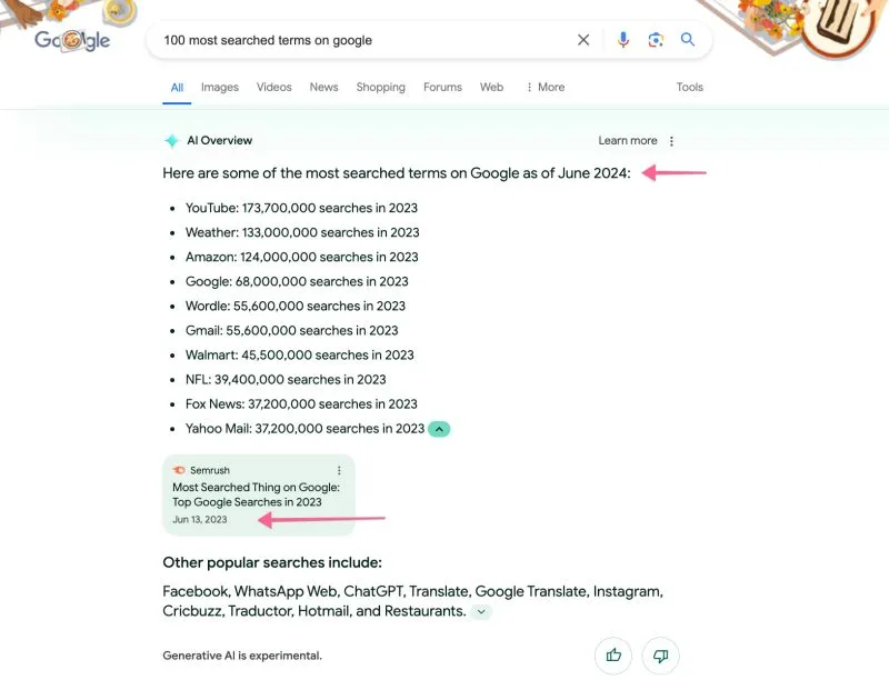 Google Search AI Overview