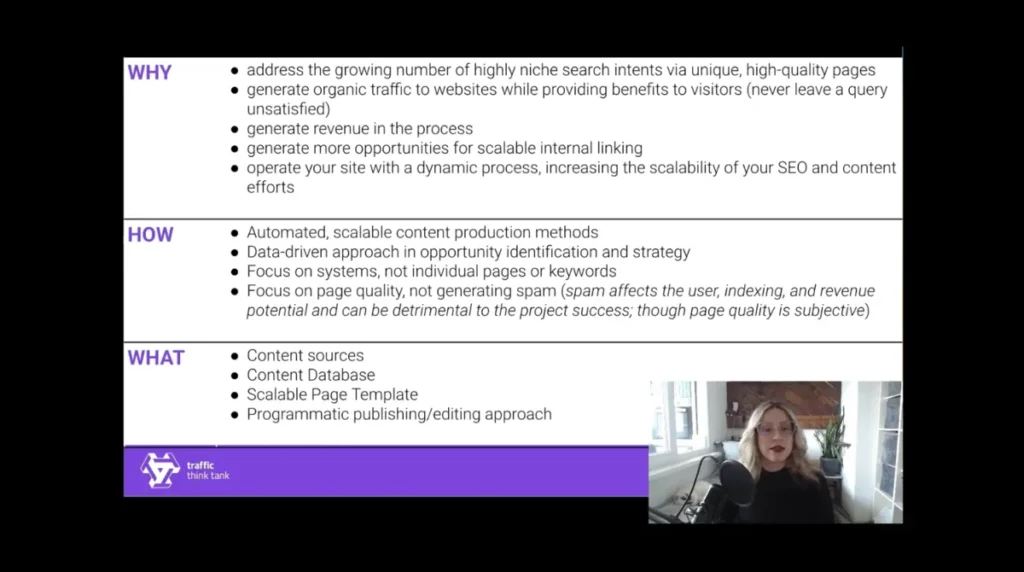 Presentation screenshot - Why How What is Programmatic SEO