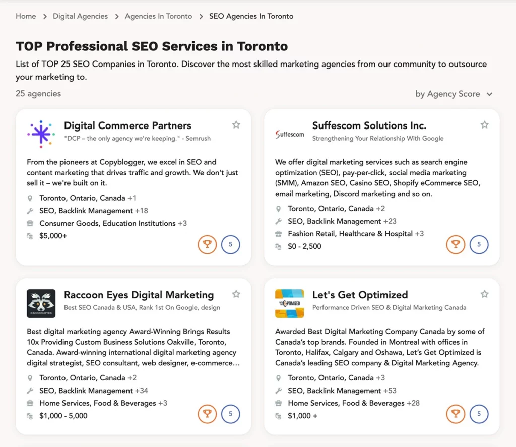 Best SEO Companies in Toronto Semrush