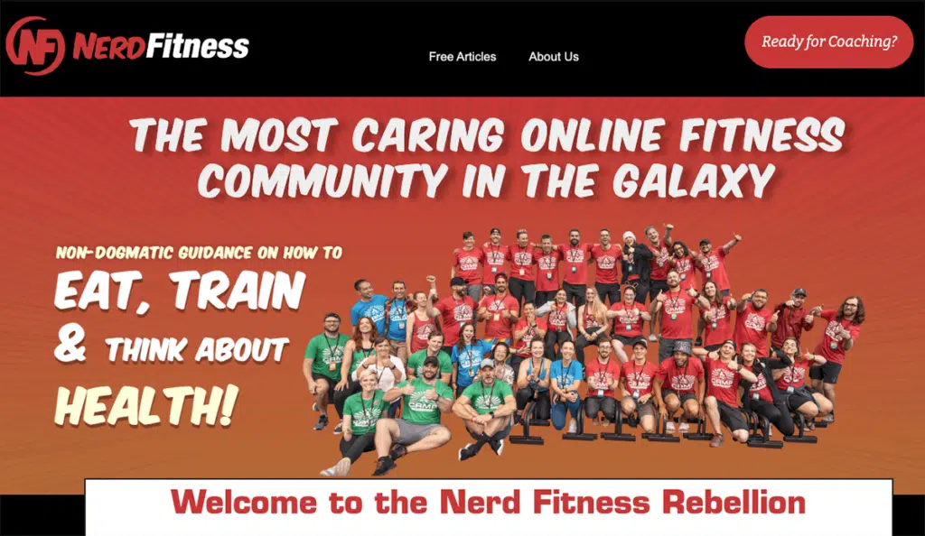 The Nerd Fitness website