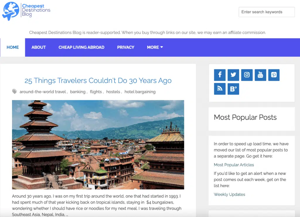 Cheapest Destinations Blog