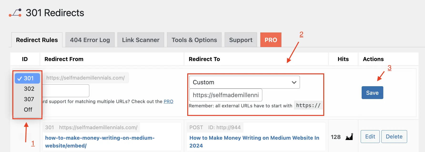 Easy Redirect Manager WordPress