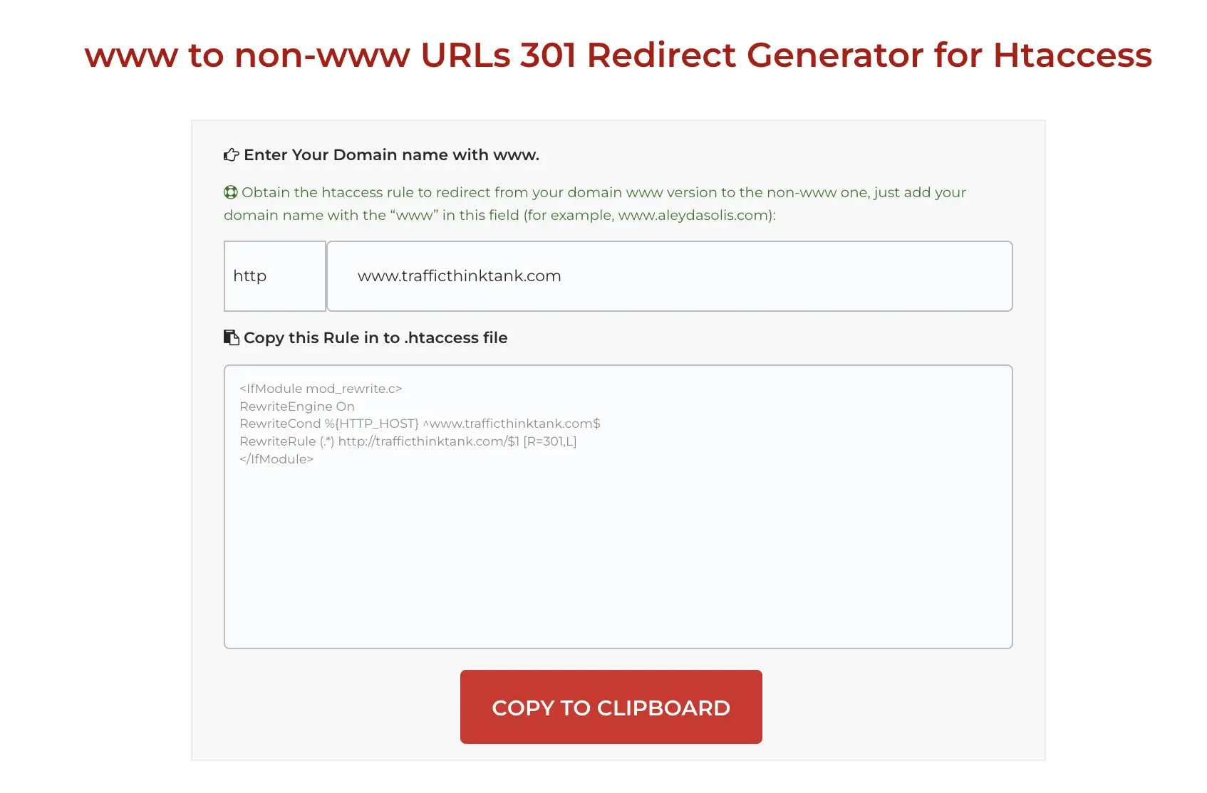 Aleyda Solis htaccess generator