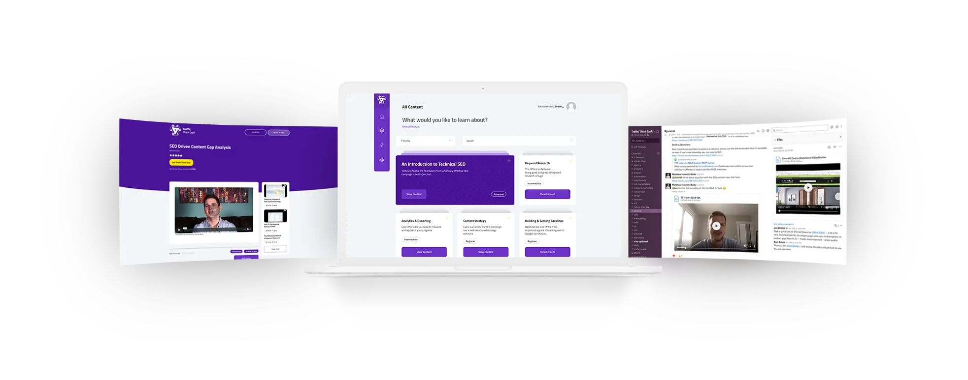 Traffic Think Tank - Screenshots of the LMS